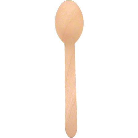 CUTLERY WOODEN SPOON 6'' 100CT