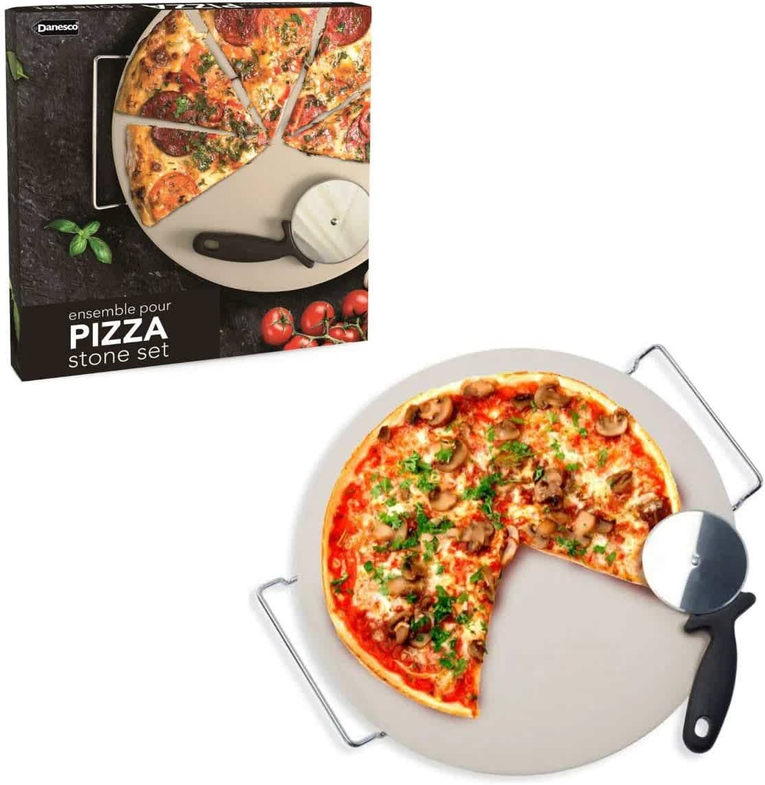 PIZZA STONE W/RACK 14.5'' DANESCO