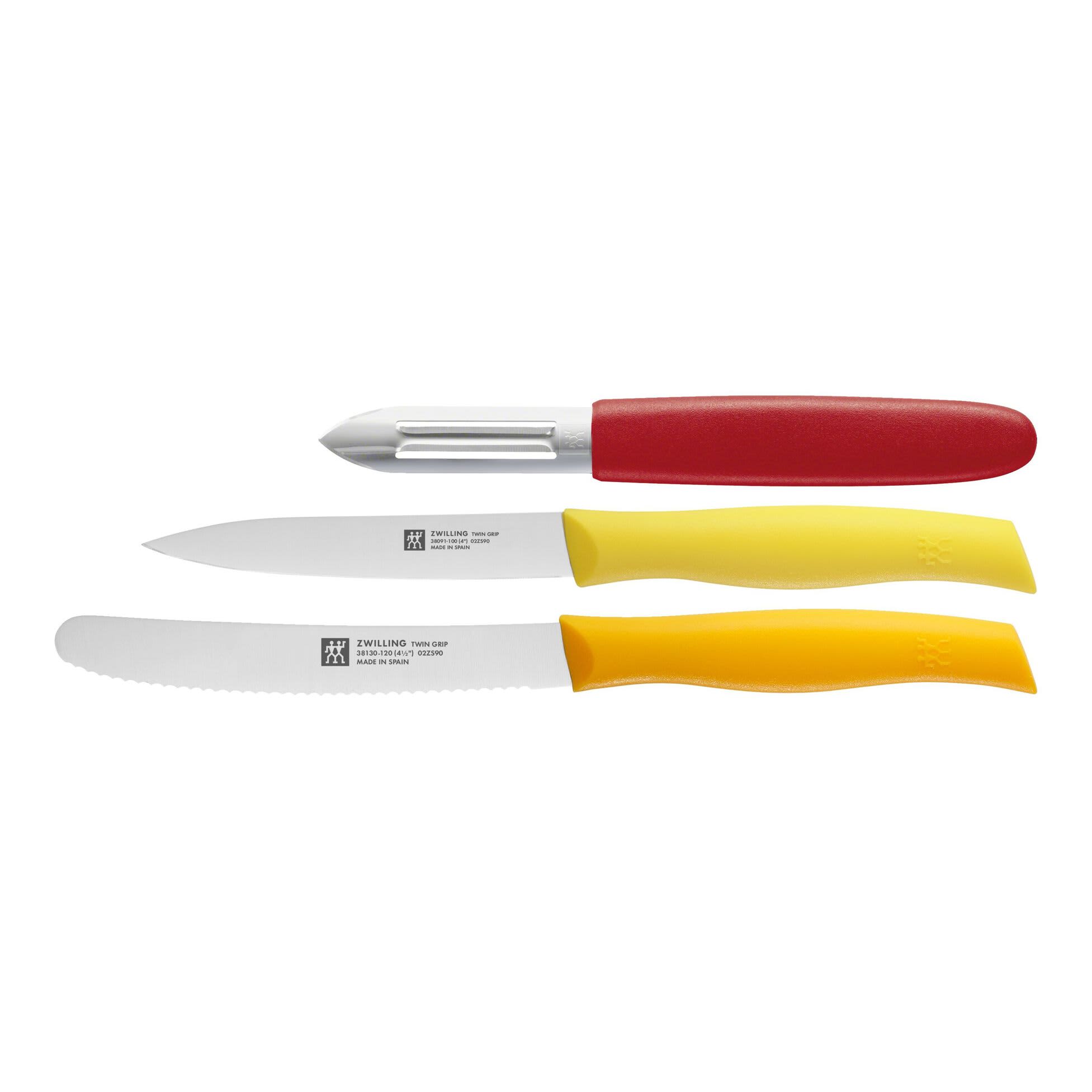 HEN PARING/PEELER SET 3PC TWIN GRIP