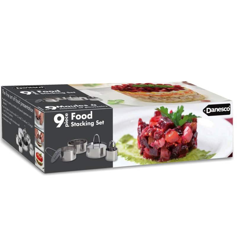 FOOD STACKING S/S RND 9/SET