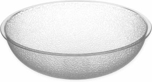 BOWL PEBBLE CRYSTAL 10''