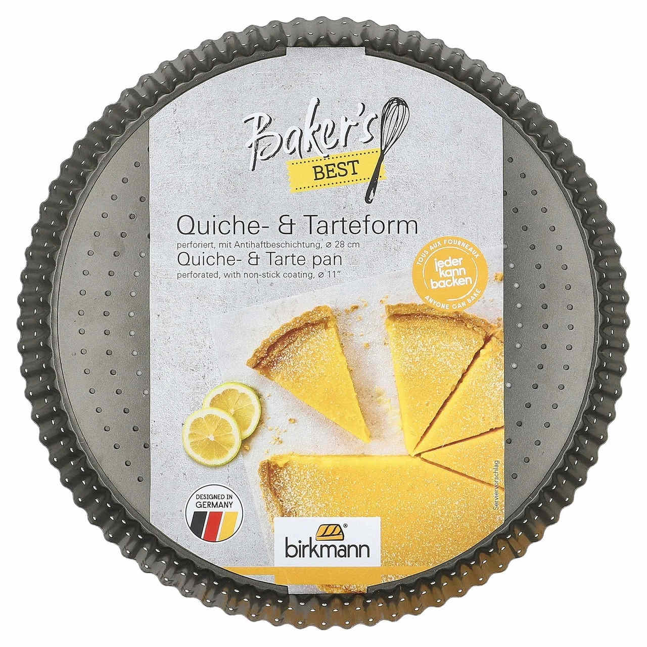 TART PAN PERFORATED 11in BAKERS BEST