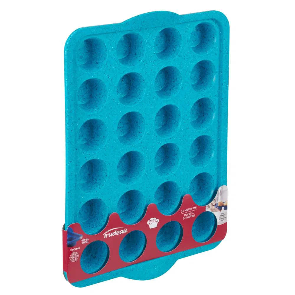 MUFFIN PAN MINI SILICONE 24CT